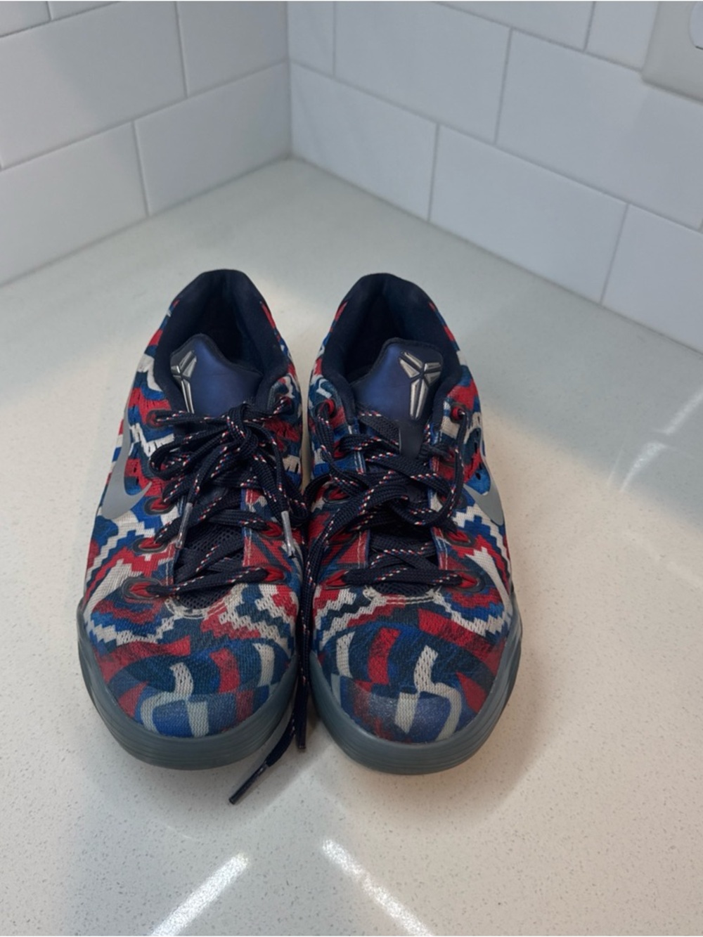 Nike Low-Top Basketball Shoes - Red, Blue, White Kobe